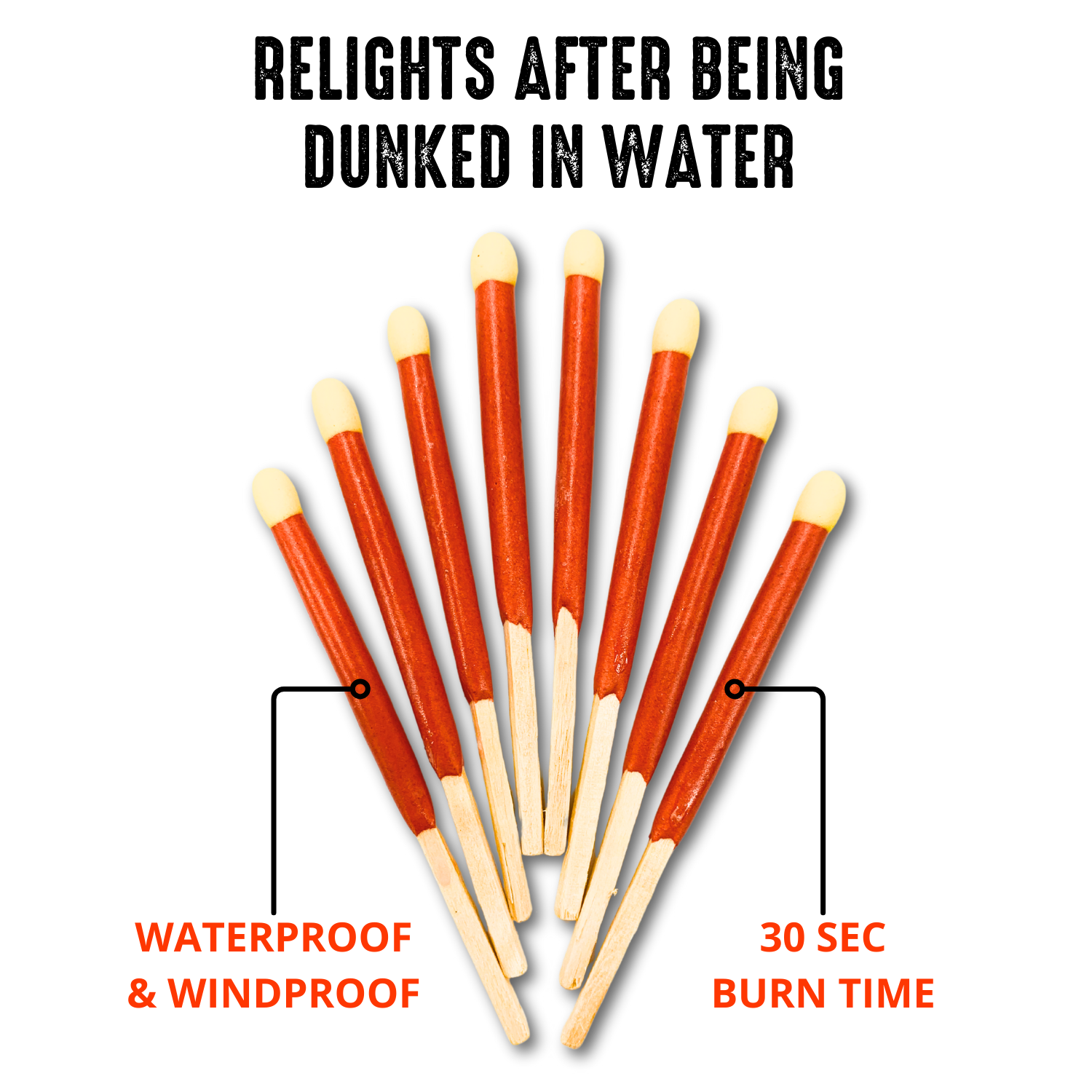 Giant Stormproof Matches - Set of 8
